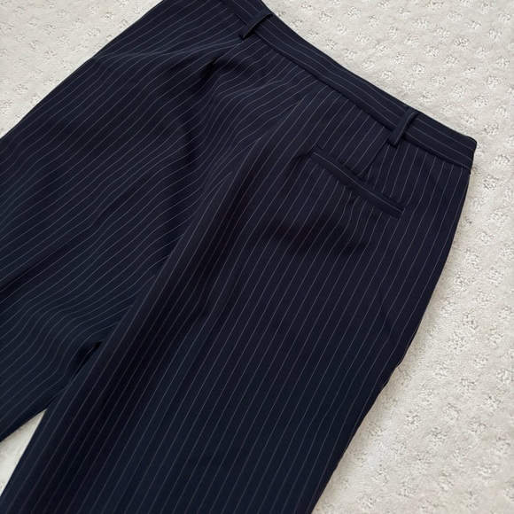 Navy blue pinstripe straight leg dress pants - Picture 14 of 14